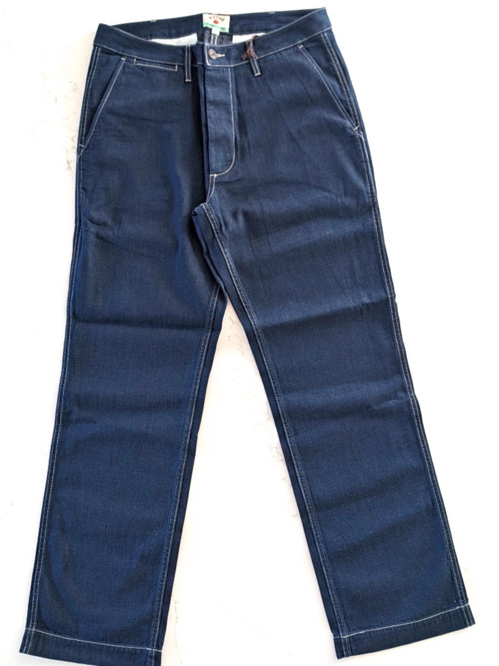 WYTHE New York Denim Chinos 32 Rinsed Indigo Workwear Straight Leg Pants NWT